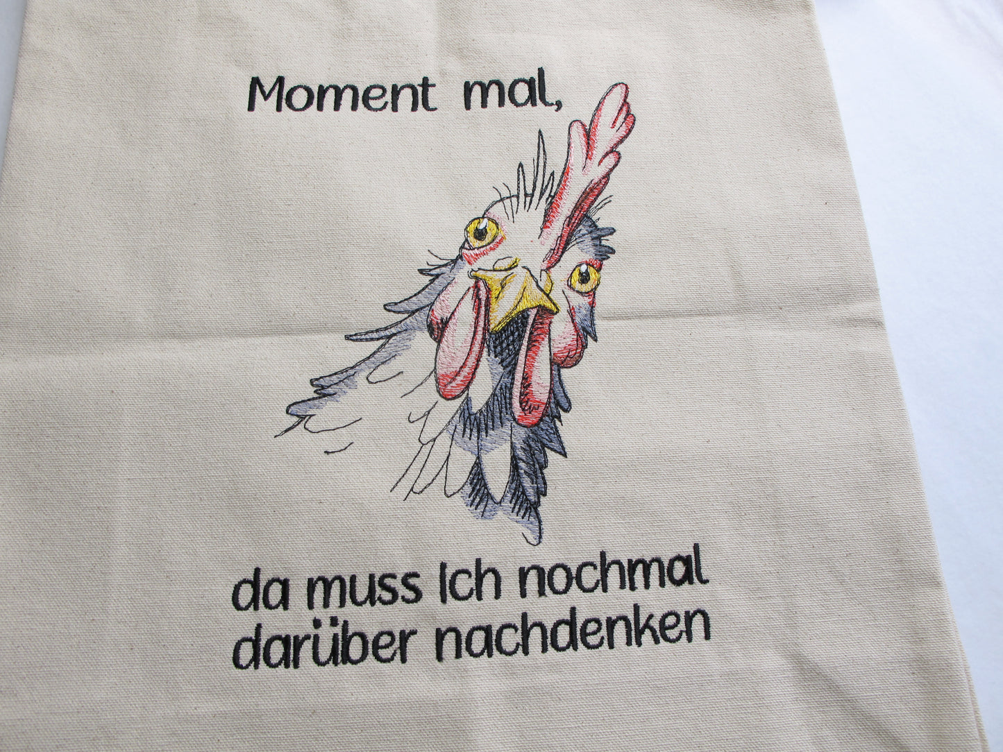 Gestickte Baumwolltasche  mit langen Henkeln  Jutebeutel  Baumwolltasche  Einkaufstaschen  Stofftaschen Canvas Tasche