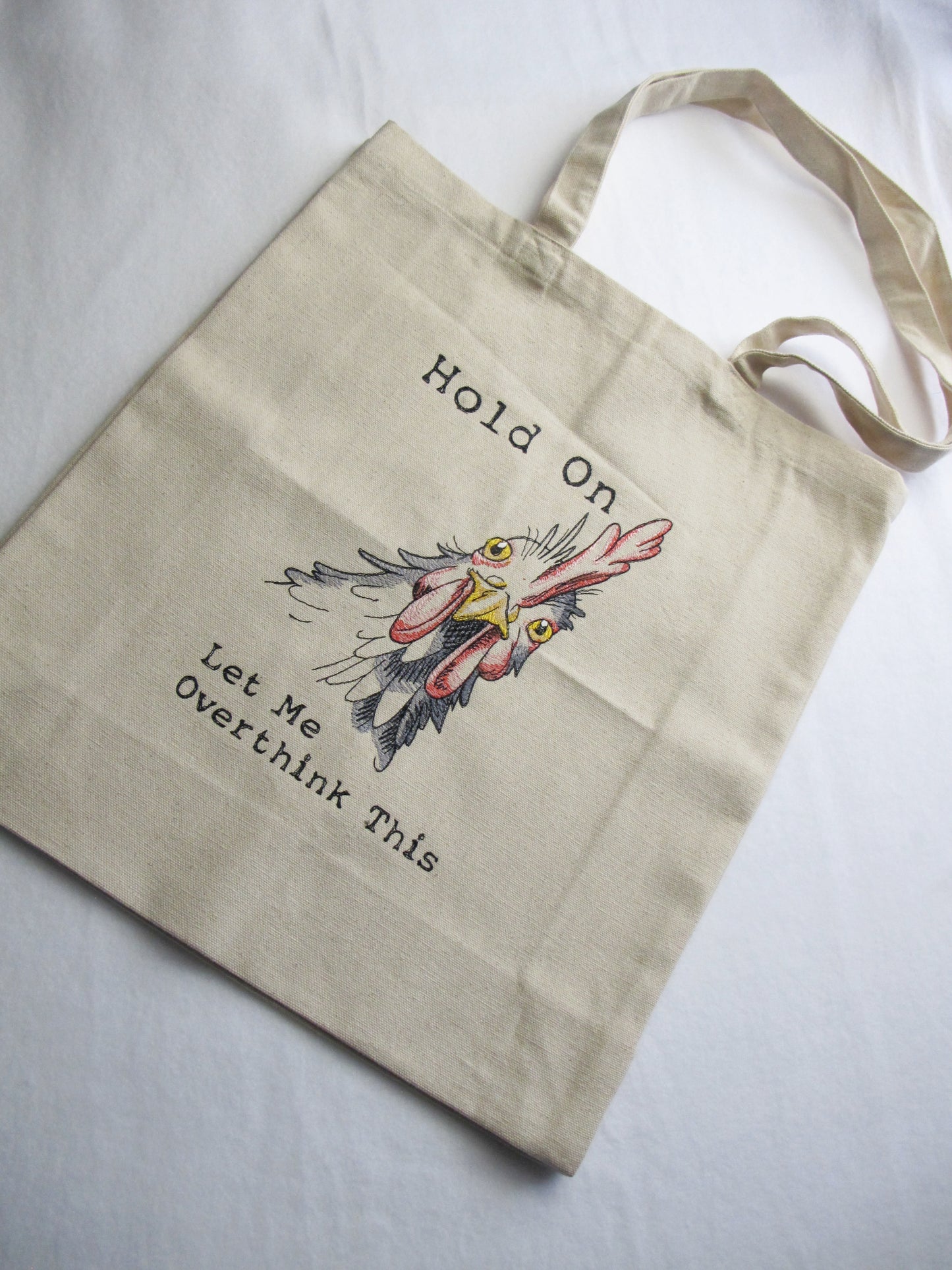 Gestickte Baumwolltasche  mit langen Henkeln  Jutebeutel  Baumwolltasche  Einkaufstaschen  Stofftaschen Canvas Tasche